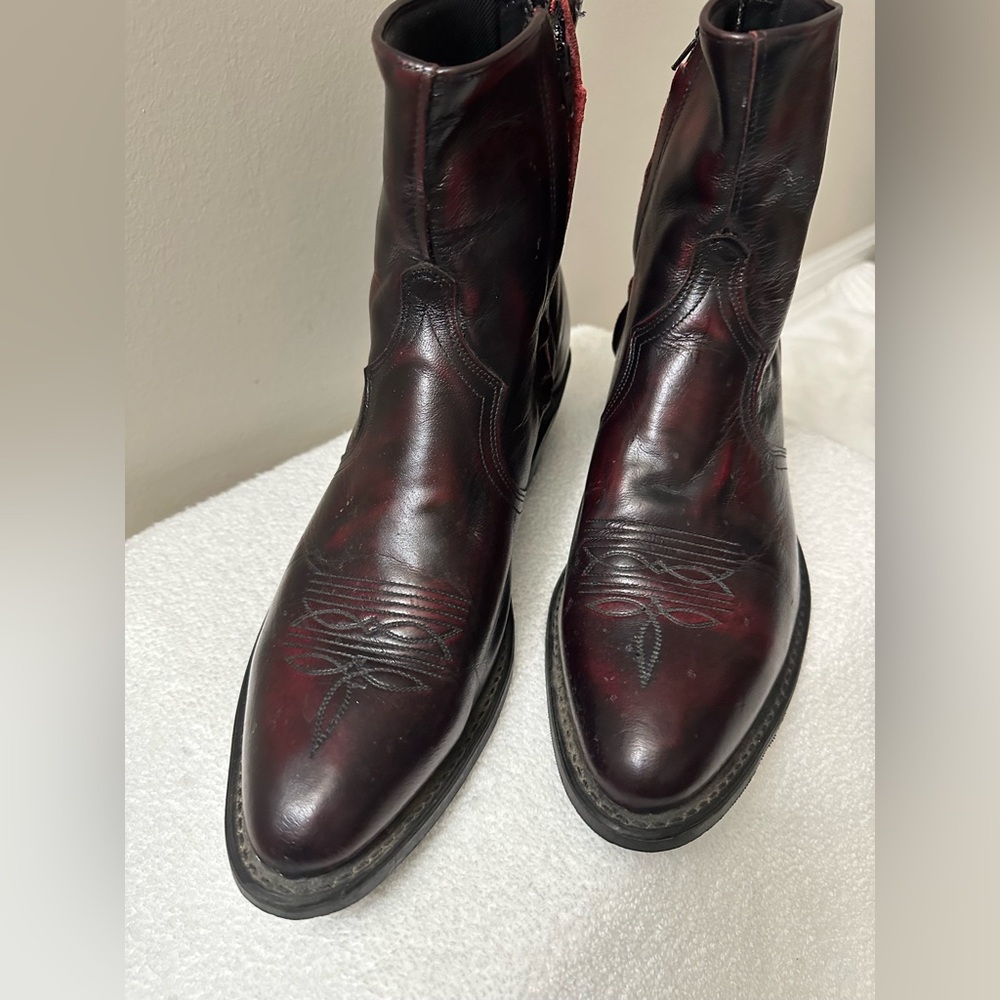 Men’s Sage by Abilene 3147/ Black Cherry Western Zipper Boot with Rubber Outsole - Picture 2 of 16